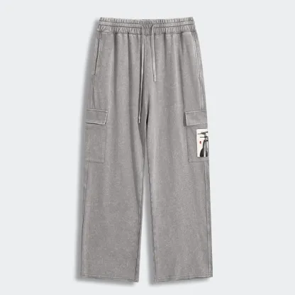 Tokyo-Tiger Japanese Crane Poster Washed Utility Sweatpants