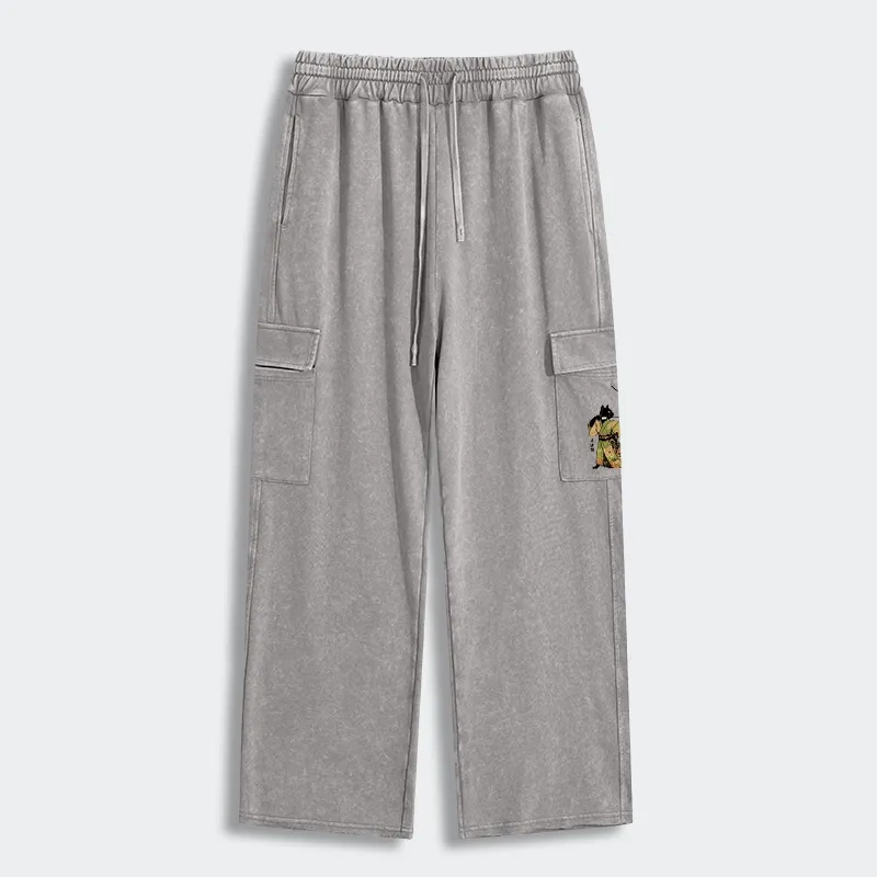Tokyo-Tiger Japan Cat Archery Washed Utility Sweatpants