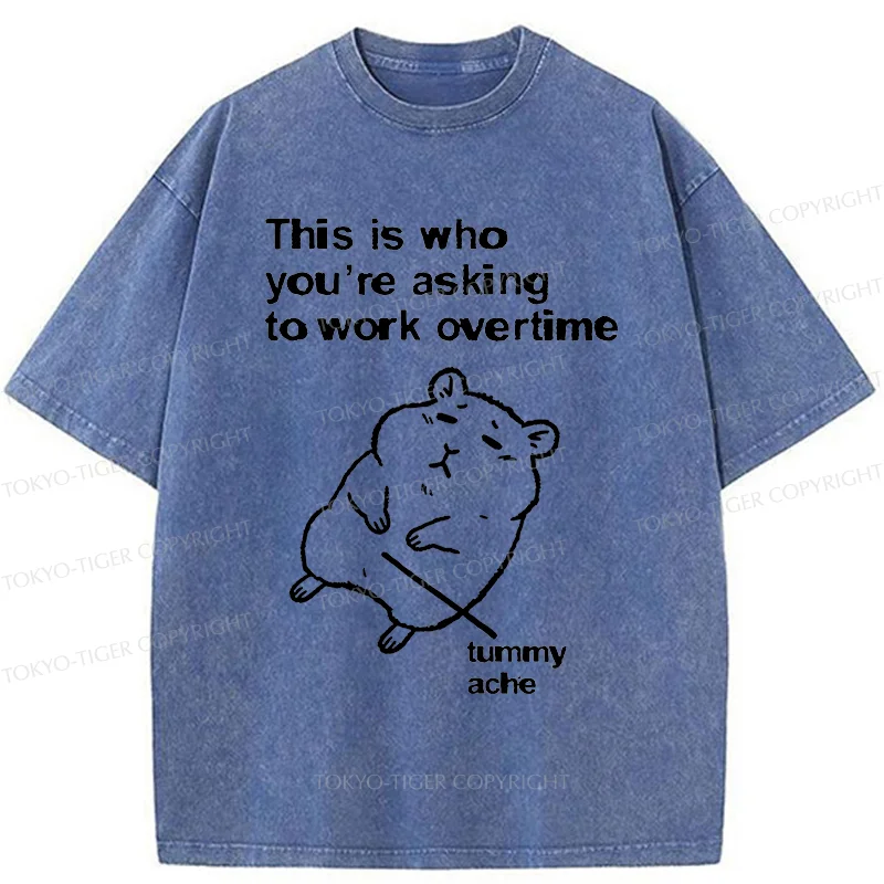 Tokyo-Tiger Overworked Hamster Washed T-Shirt