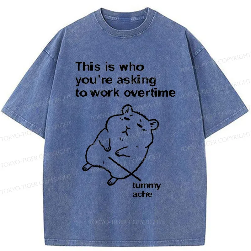 Tokyo-Tiger Overworked Hamster Washed T-Shirt