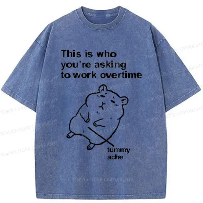 Tokyo-Tiger Overworked Hamster Washed T-Shirt