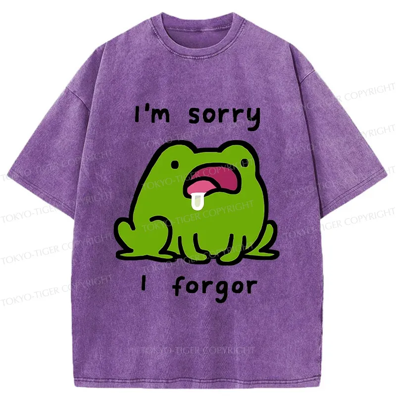 Tokyo-Tiger Frog With Bad Memory Washed T-Shirt