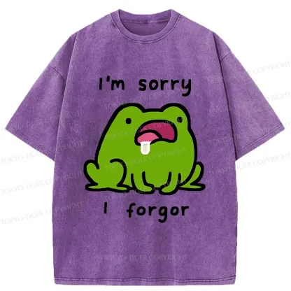 Tokyo-Tiger Frog With Bad Memory Washed T-Shirt