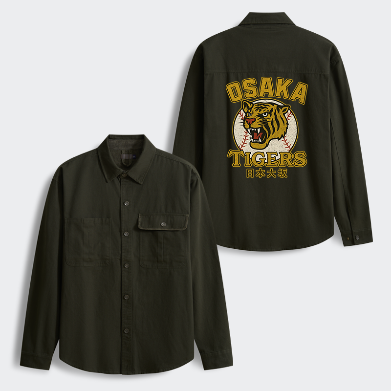 Tokyo-Tiger Funny Osaka Tigers Men's Corduroy Work Jacket