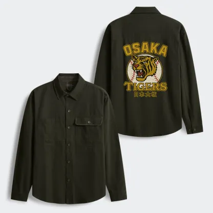 Tokyo-Tiger Funny Osaka Tigers Men's Corduroy Work Jacket