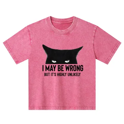 Tokyo-Tiger Cat Can Do No Wrong Kids Washed T-Shirt