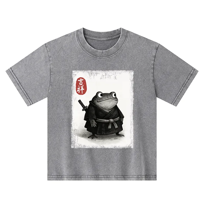 Tokyo-Tiger Blade of the Frog: A Samurai's Tale Kids Washed T-Shirt