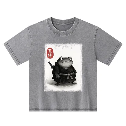 Tokyo-Tiger Blade of the Frog: A Samurai's Tale Kids Washed T-Shirt