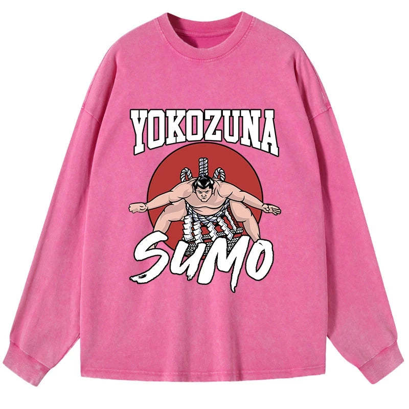 Tokyo-Tiger Yokozuna Sumo Washed Long Sleeve T-Shirt Sale