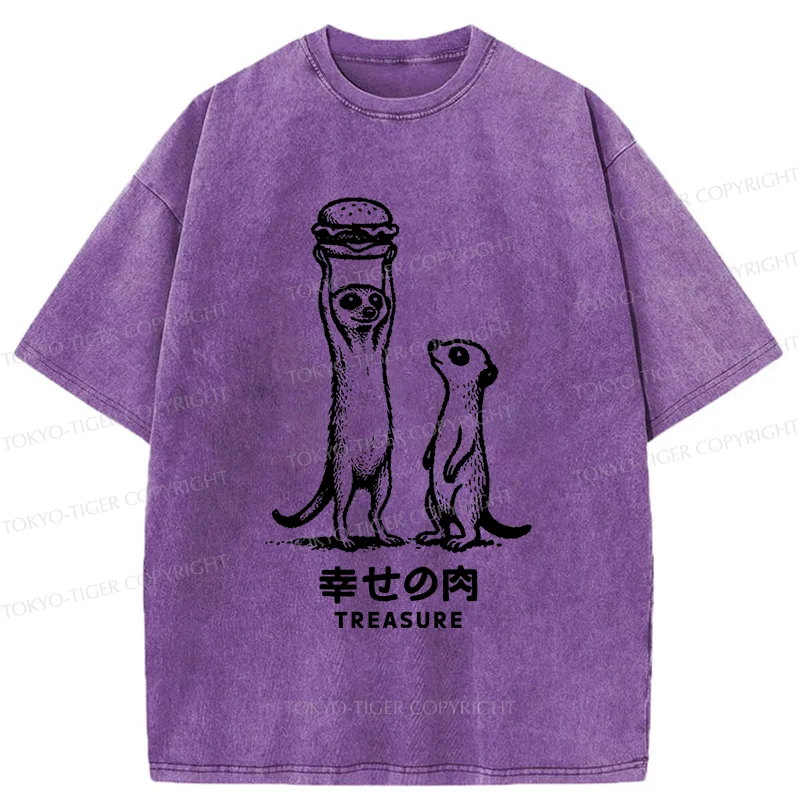Tokyo-Tiger Meerkats' Favorite Burger Washed T-Shirt