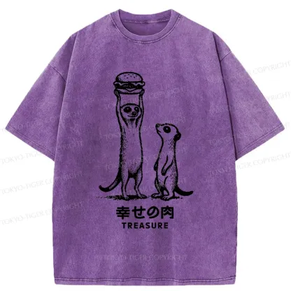Tokyo-Tiger Meerkats' Favorite Burger Washed T-Shirt