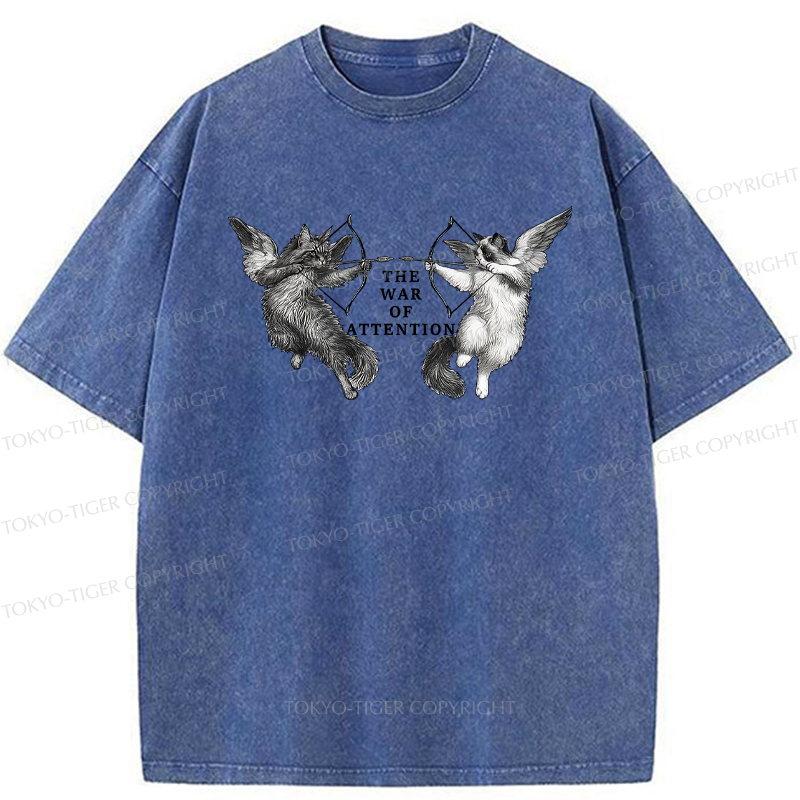 Tokyo-Tiger The War Of Attention Washed T-Shirt