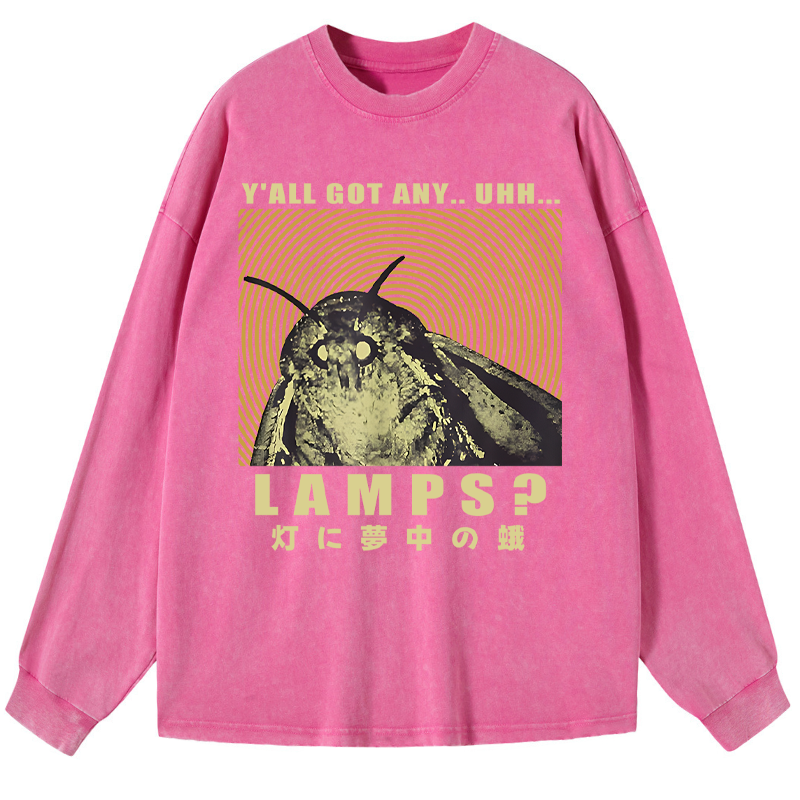 Tokyo-Tiger Moth Obsessed With The Light Washed Long Sleeve T-Shirt