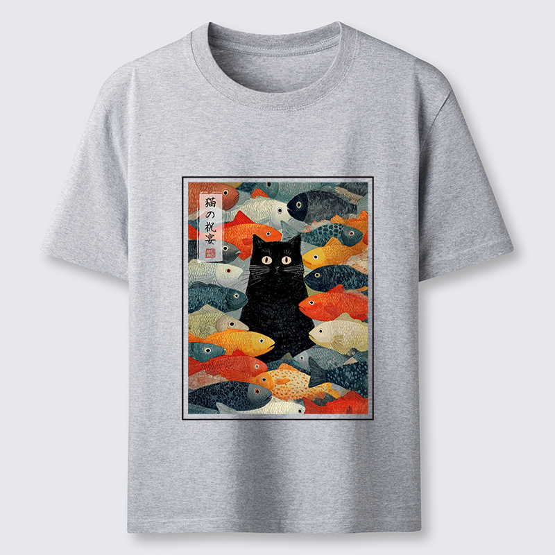Tokyo-Tiger The Cat's Feast of Fish Classic T-Shirt