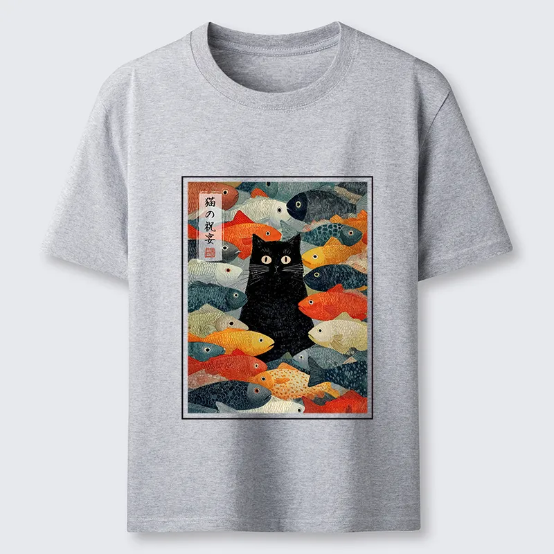 Tokyo-Tiger The Cat's Feast of Fish Classic T-Shirt