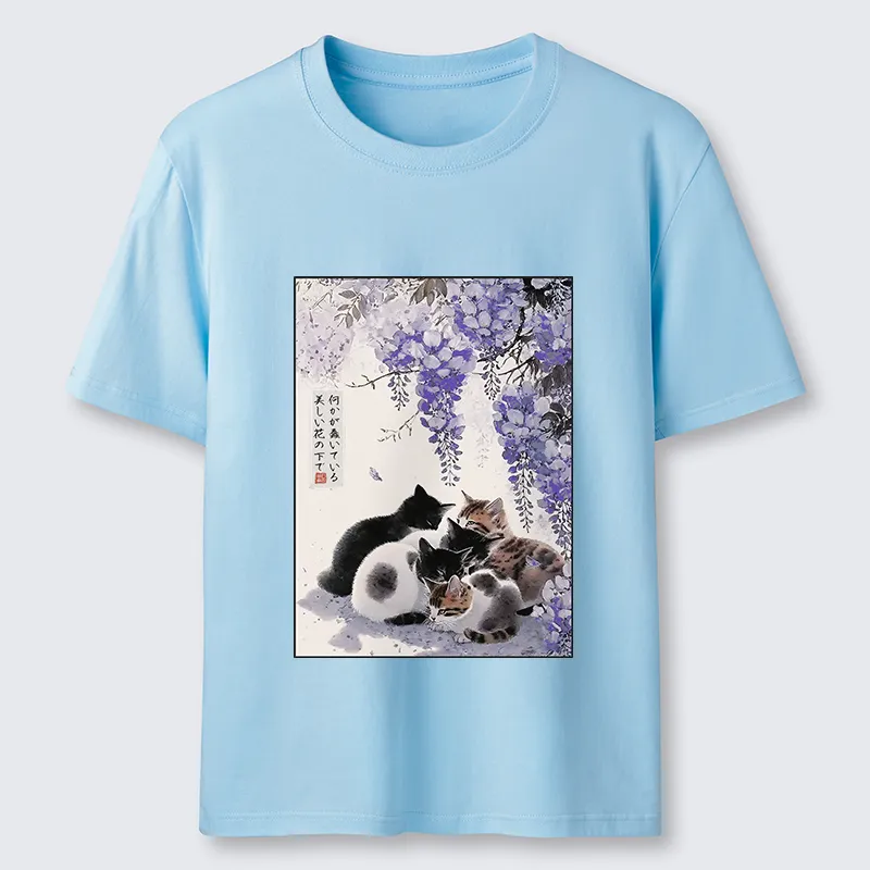 Tokyo-Tiger Cats plotting under the wisteria Classic T-Shirt