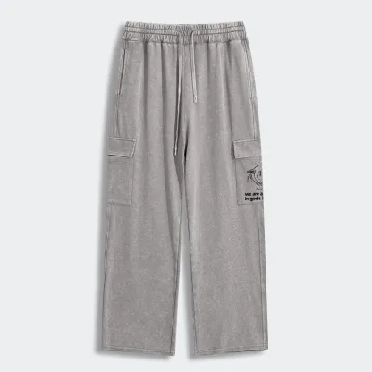 Tokyo-Tiger Sad Dog Funny Washed Utility Sweatpants