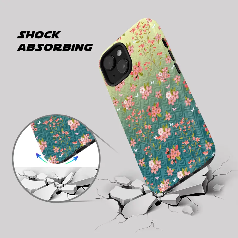Tokyo-Tiger Sakura Blossom Waves Phone Case