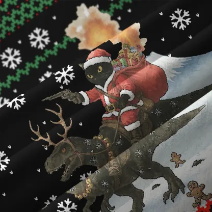 Tokyo-Tiger Cat Riding A Dinosaur Aloha Hawaiian Shirt