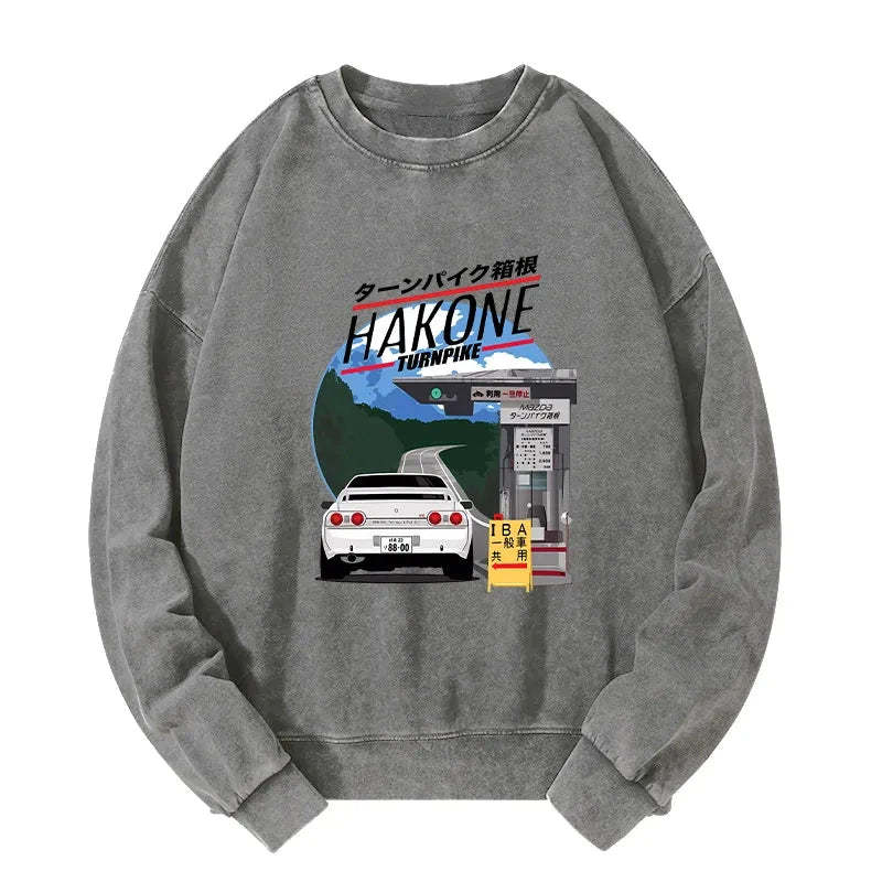 Tokyo-Tiger Hakone Nissan Skyline R32 JDM Washed Sweatshirt