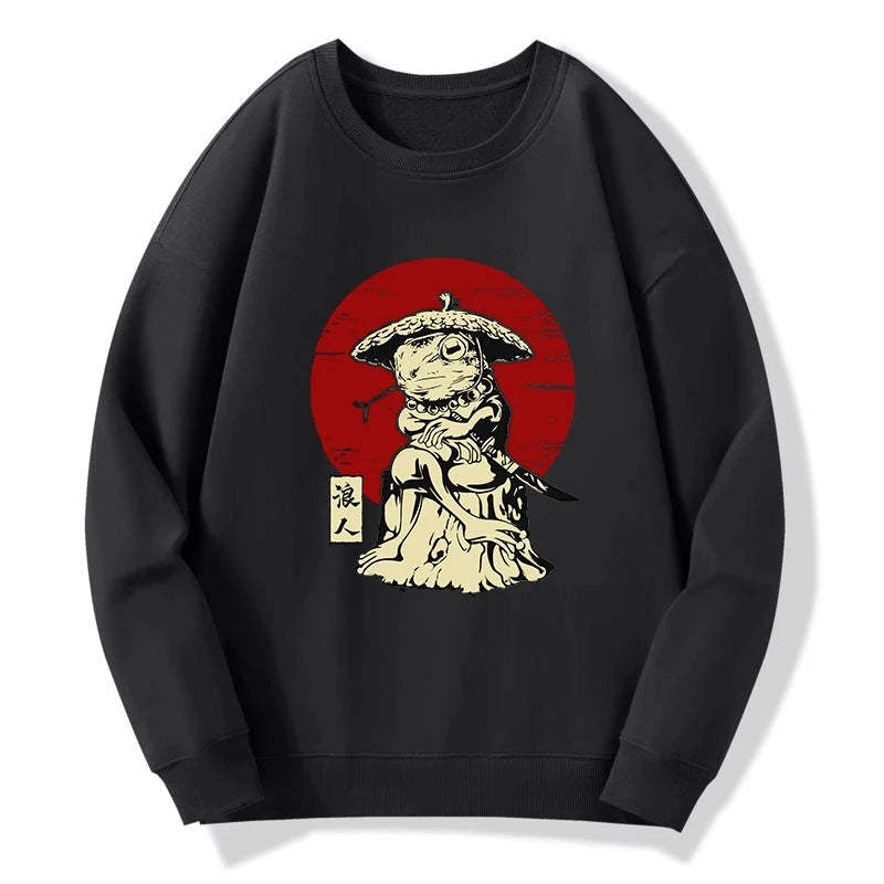 Tokyo-Tiger Rounin Japanese Frog Samurai Sweatshirt