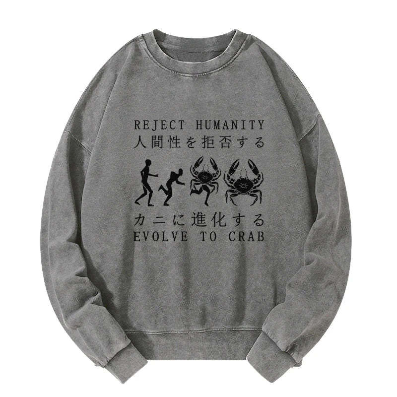 Tokyo-Tiger Reject Humanity Rvolve To Crab Washed Sweatshirt Sale