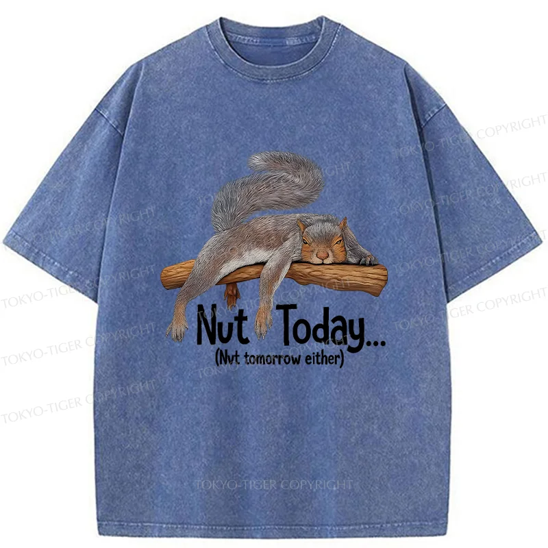 Tokyo-Tiger Lazy Squirrel Washed T-Shirt