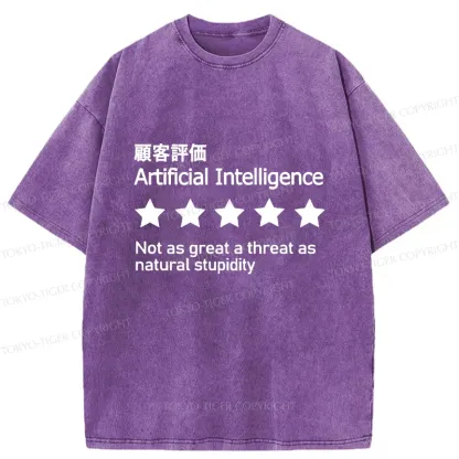 Tokyo-Tiger Stupid People Are The Biggest Threat Washed T-Shirt