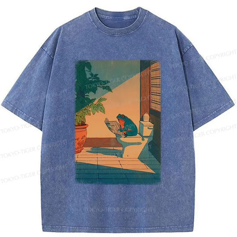 Tokyo-Tiger Frog's Leisure Time Washed T-Shirt Sale