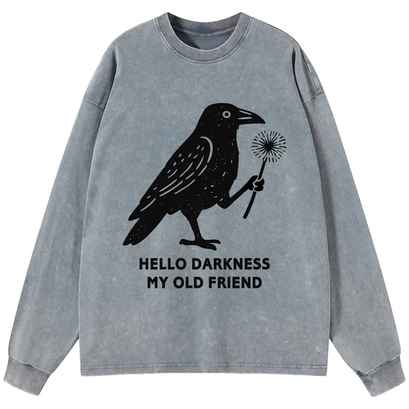 Tokyo-Tiger My Old Friend The Crow Washed Long Sleeve T-Shirt