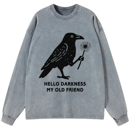 Tokyo-Tiger My Old Friend The Crow Washed Long Sleeve T-Shirt