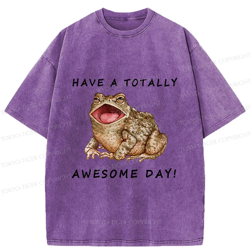 Tokyo-Tiger Toad Is Very Happy Washed T-Shirt