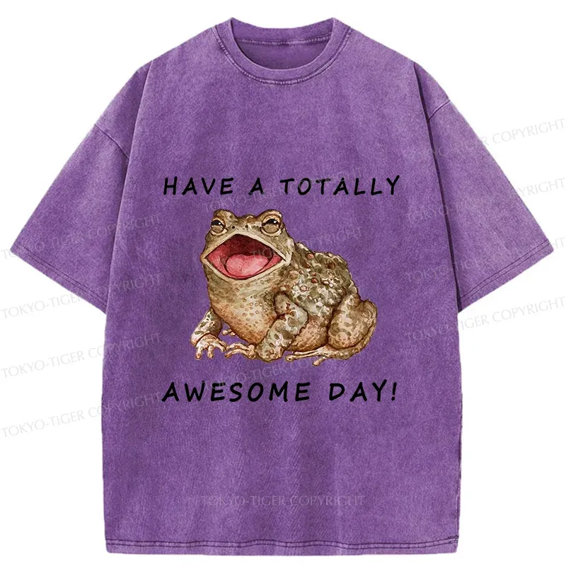 Tokyo-Tiger Toad Is Very Happy Washed T-Shirt