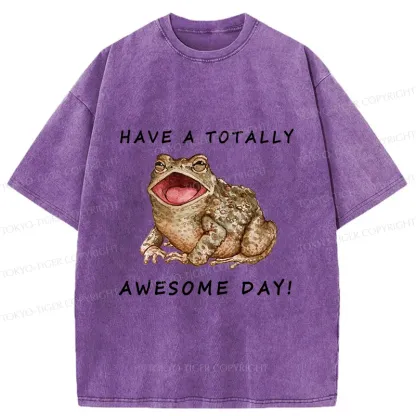 Tokyo-Tiger Toad Is Very Happy Washed T-Shirt