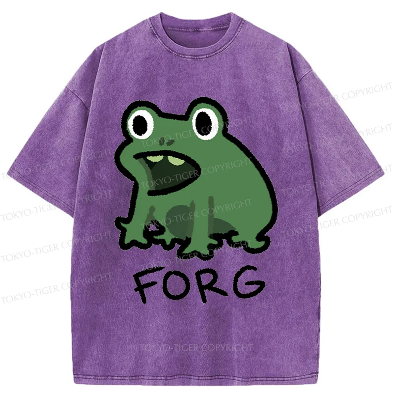 Tokyo-Tiger Funny Forg Japan Washed T-Shirt