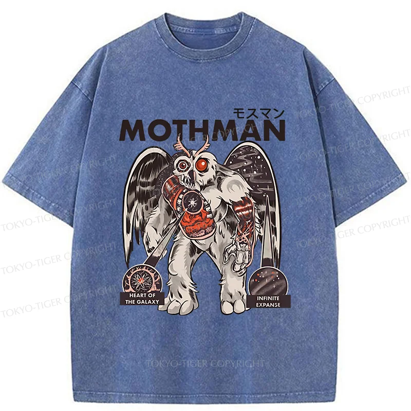 Tokyo-Tiger Mothman Anatomy Diagram Washed T-Shirt