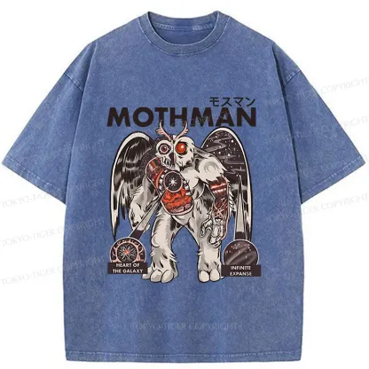 Tokyo-Tiger Mothman Anatomy Diagram Washed T-Shirt
