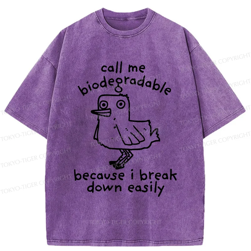 Tokyo-Tiger Emotionally Broken Duck Washed T-Shirt