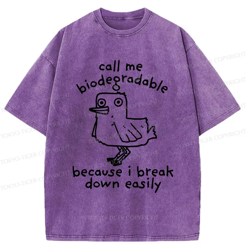 Tokyo-Tiger Emotionally Broken Duck Washed T-Shirt