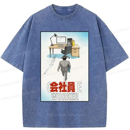 Tokyo-Tiger Worker Return To Their Workstation Washed T-Shirt