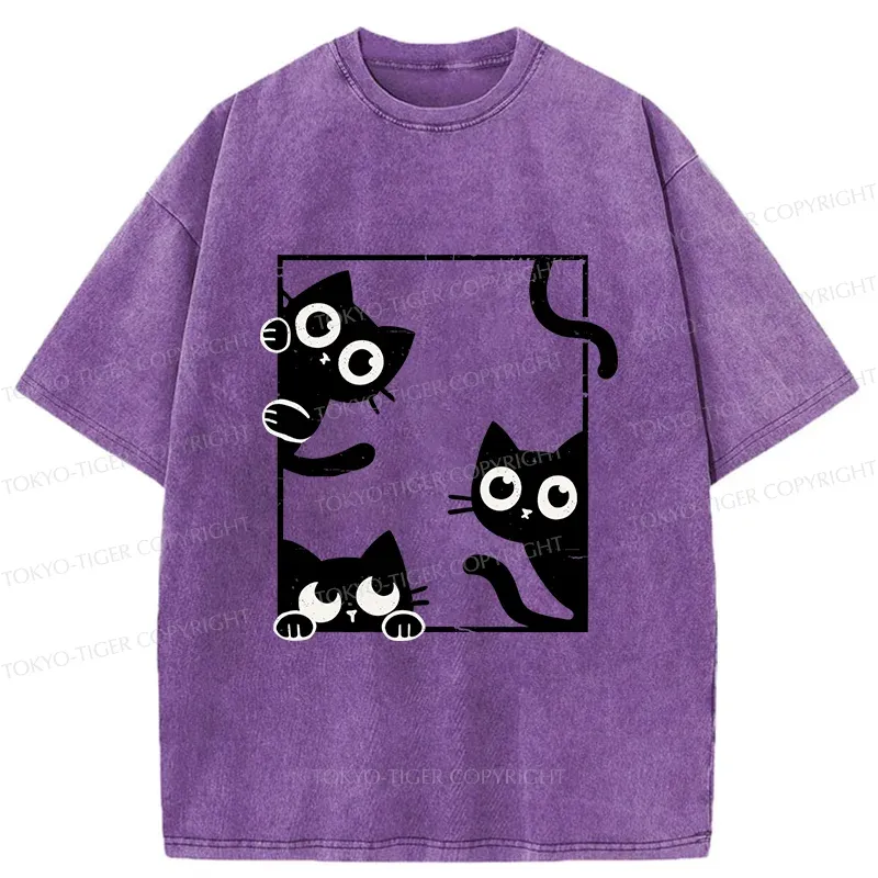 Tokyo-Tiger Looking At Your Cats Washed T-Shirt