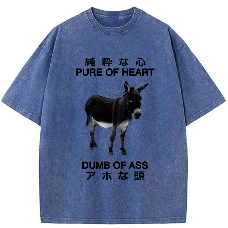 Tokyo-Tiger Pure Of Heart Dumb Of Ass Washed T-Shirt