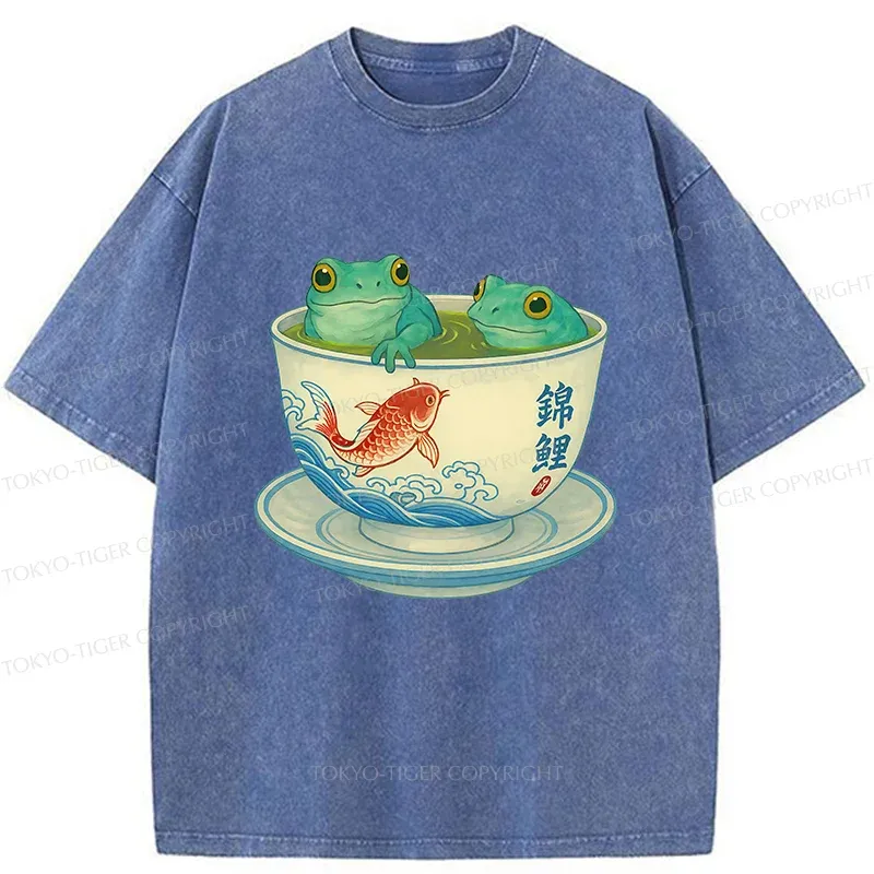 Tokyo-Tiger Frog Tea Washed T-Shirt Sale