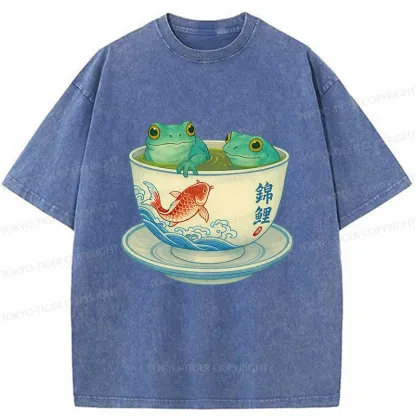 Tokyo-Tiger Frog Tea Washed T-Shirt