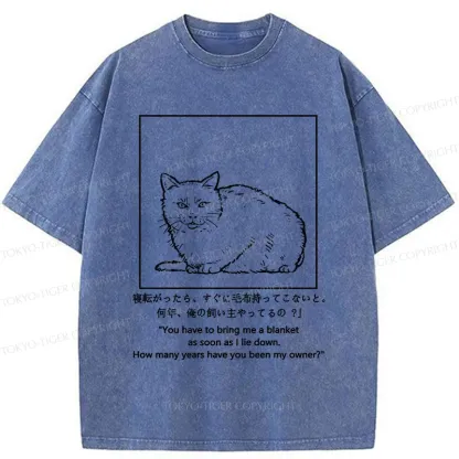 Tokyo-Tiger Cat Instructs Owner Washed T-Shirt