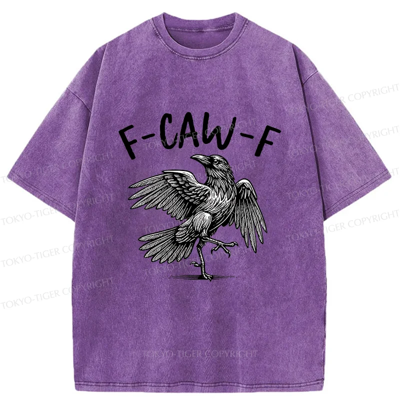 Tokyo-Tiger Crow's Cry Funny Washed T-Shirt