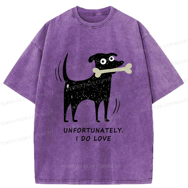 Tokyo-Tiger Cute Puppy Funny Washed T-Shirt