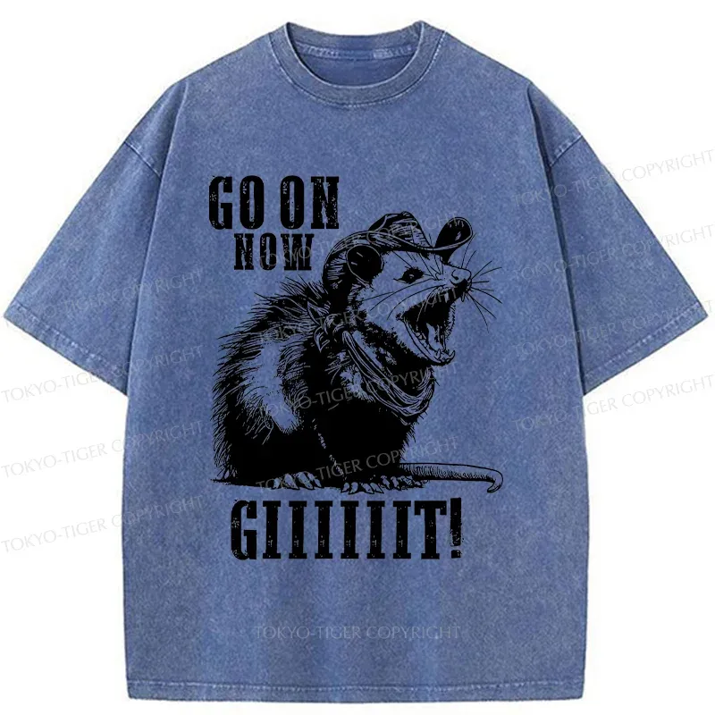 Tokyo-Tiger Surprised Possum Washed T-Shirt