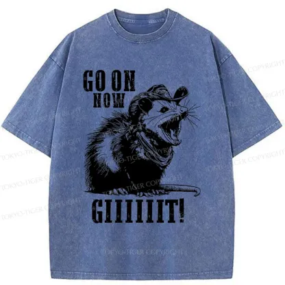 Tokyo-Tiger Surprised Possum Washed T-Shirt