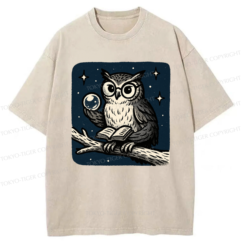Tokyo-Tiger INFJ Owl Washed T-Shirt